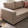 Aly Schlafsofa Récamiere Rechts Baumwolle Beige 2