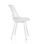 Begio S shell chair with seat cushion White 2