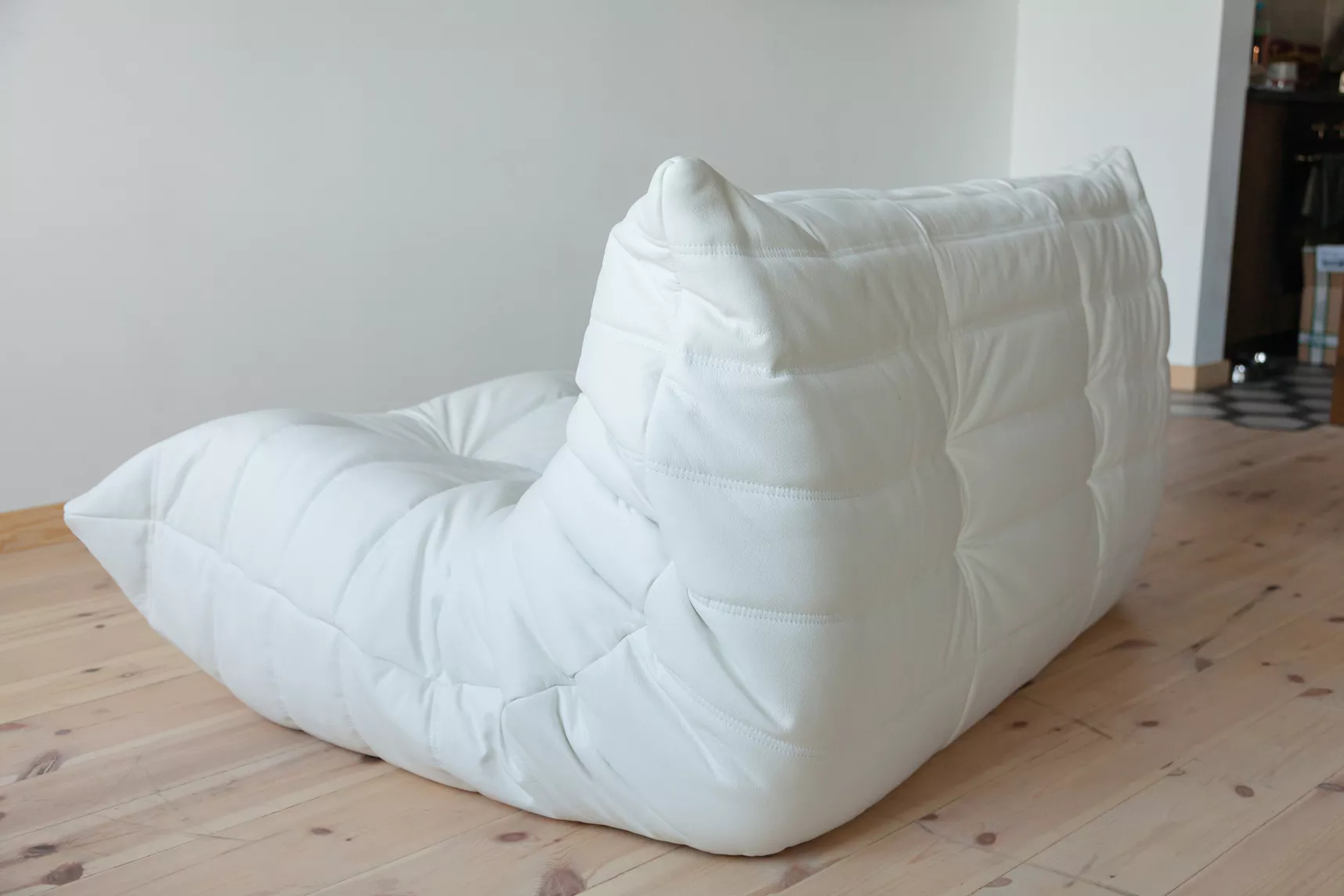 Divano Togo 2 posti pelle Madras bianco 2