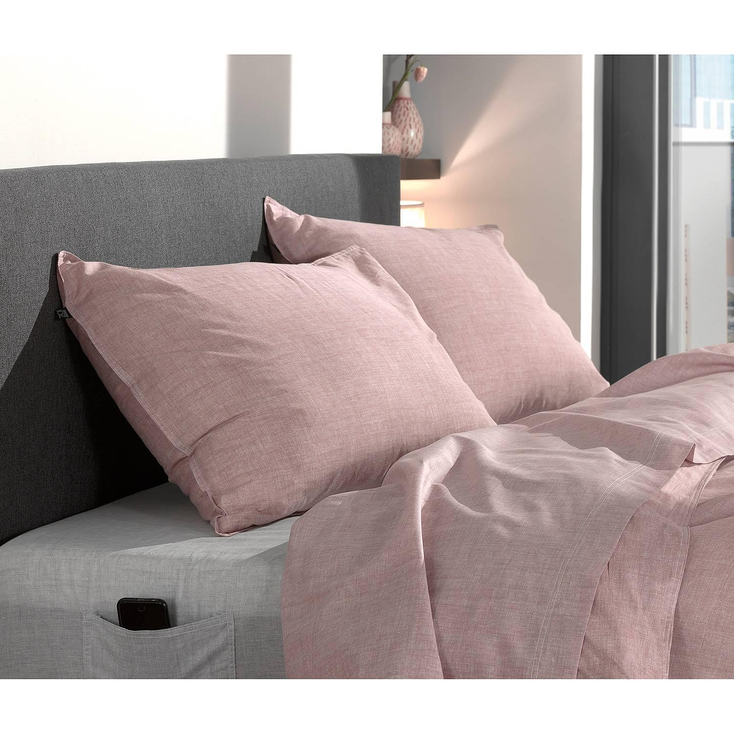 Lino I Kissenbezug Baumwolle Rosa 2