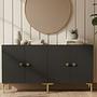 Simple 150 Sideboard Anthrazit Gold 2