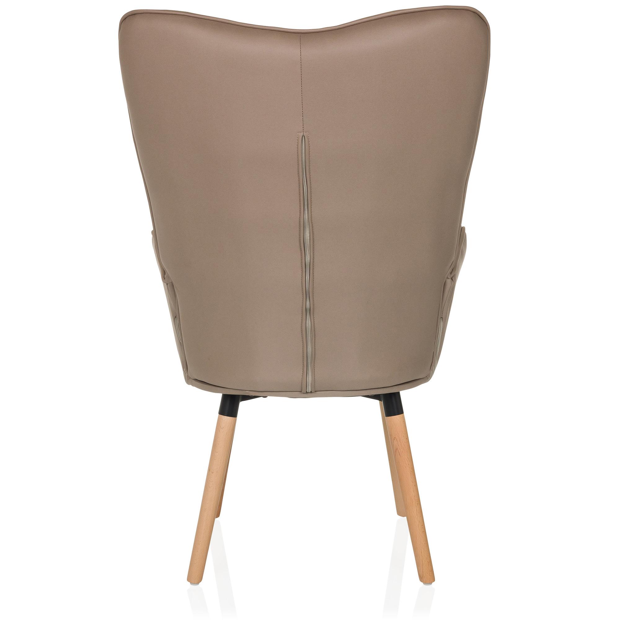 HAVENIO I Sessel Stoff Velour Braun 7