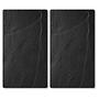 2x Schiefer Typ B Herdabdeckung-Set Sicherheitsglas Schwarz 0