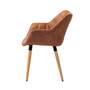 Armlehnstuhl Massivholz Vintage Cognac 2