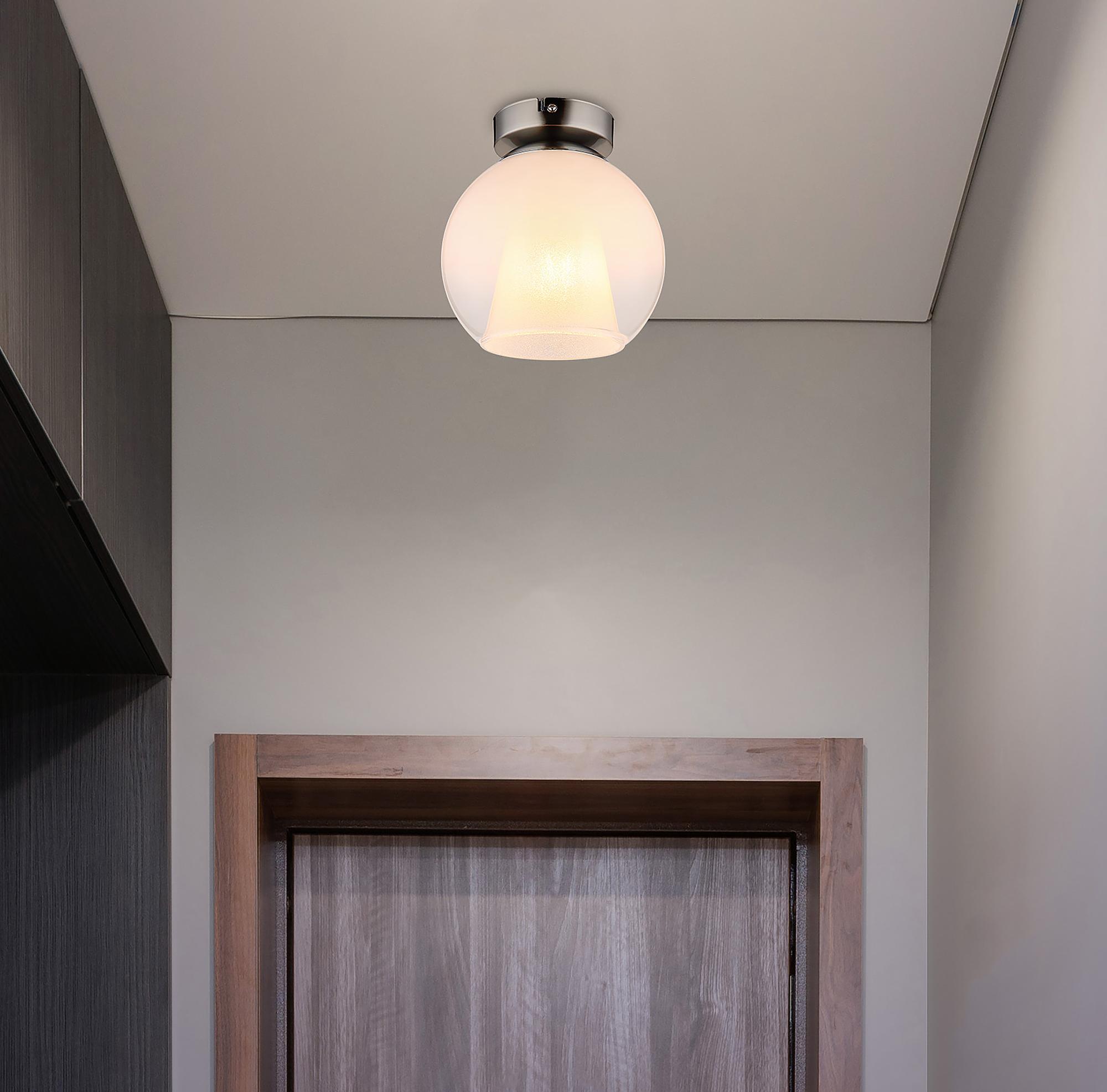 Barry Type D Ceiling Lamp Opal Glass Iron 1-Light 1