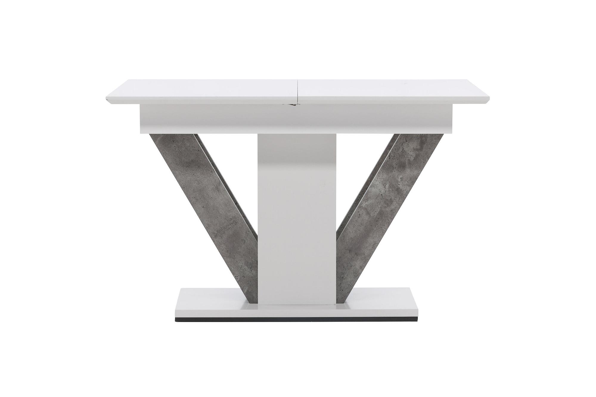 Disa  Dining table  MDF White/Grey 120/160×80 0