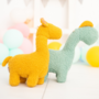 Baby Dinosaurier & Giraffe Plüschtier Baumwolle Gelb Grün 0