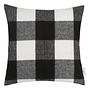 Pillowcase Big Check Cotton Black White 0