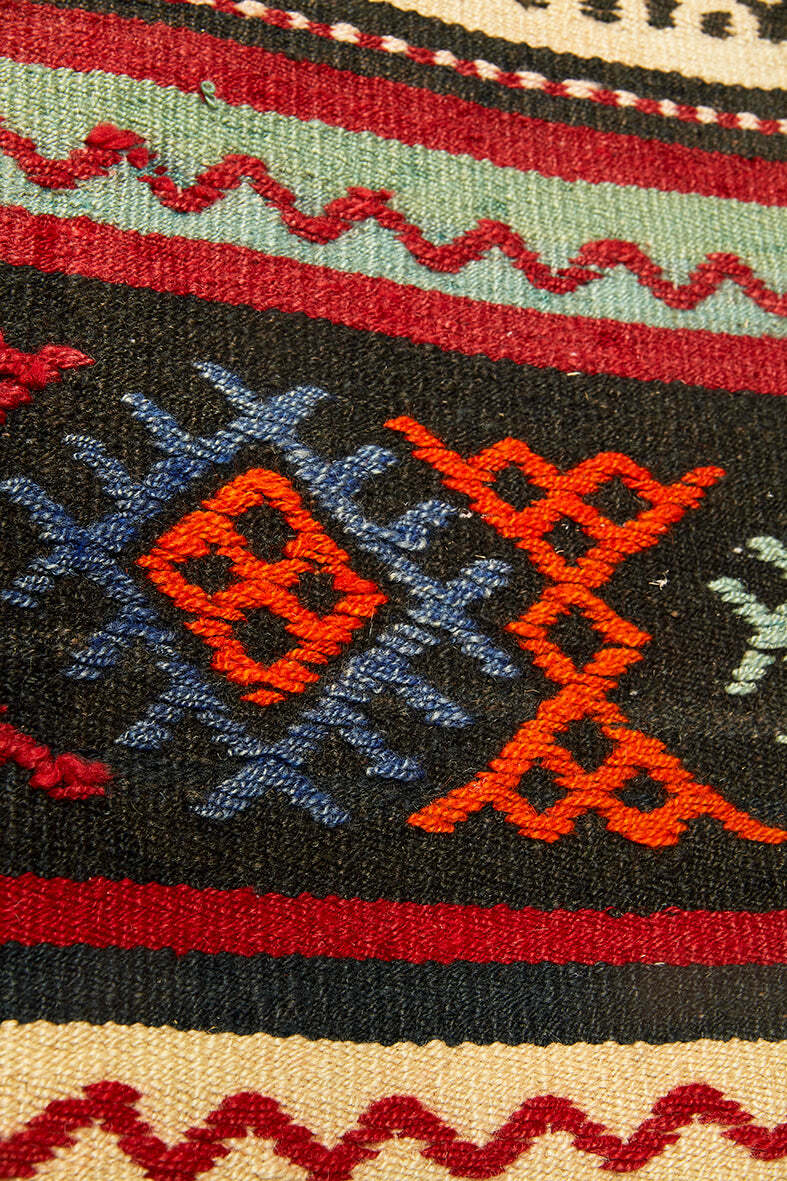 Vintage Anatolian Cicim Kilim Handgewebt Wolle 1960er Jahre 1