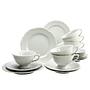 x18 Kaffeeservice MARIA THERESIA Porzellan Weiß 0