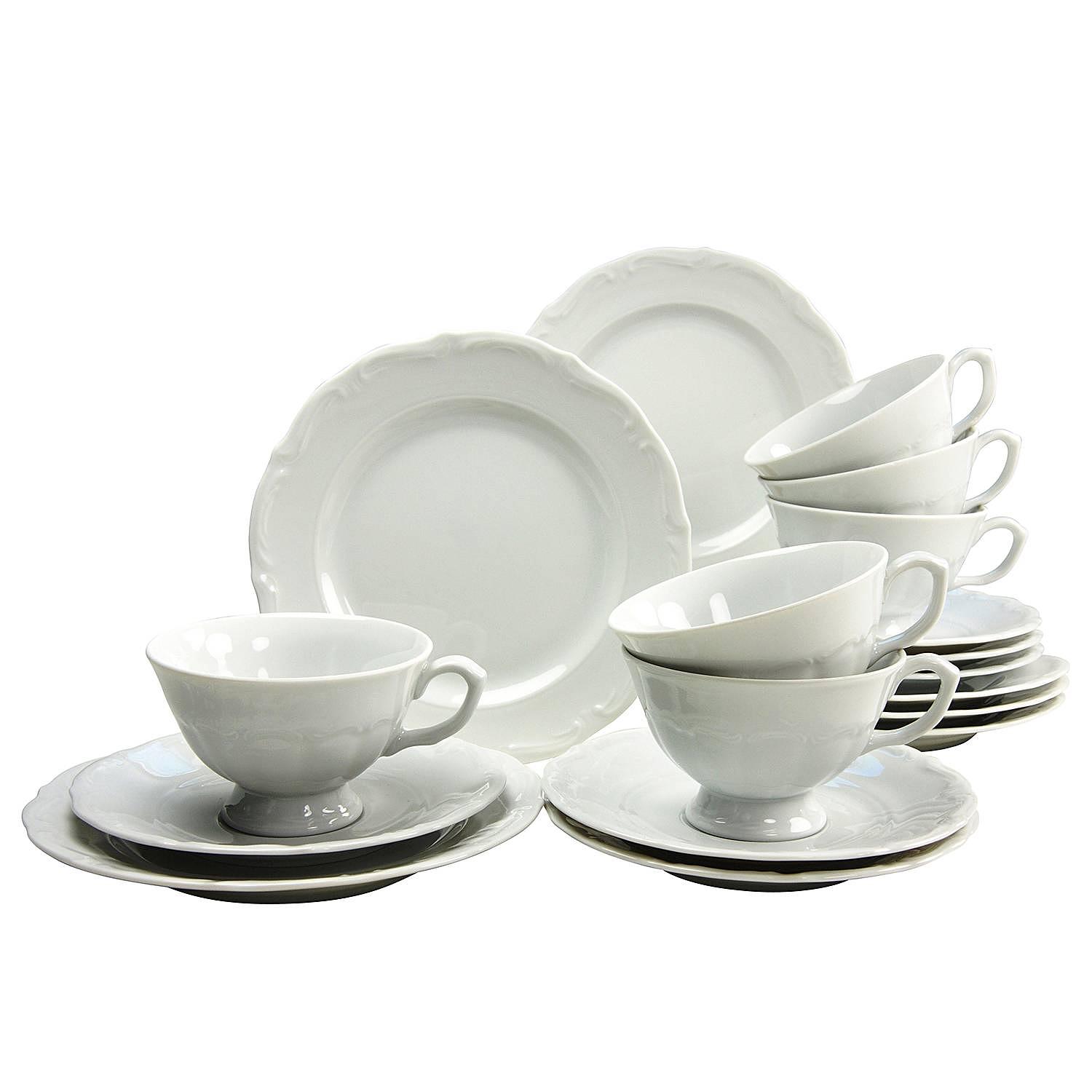 x18 Kaffeeservice MARIA THERESIA Porzellan Weiß 0
