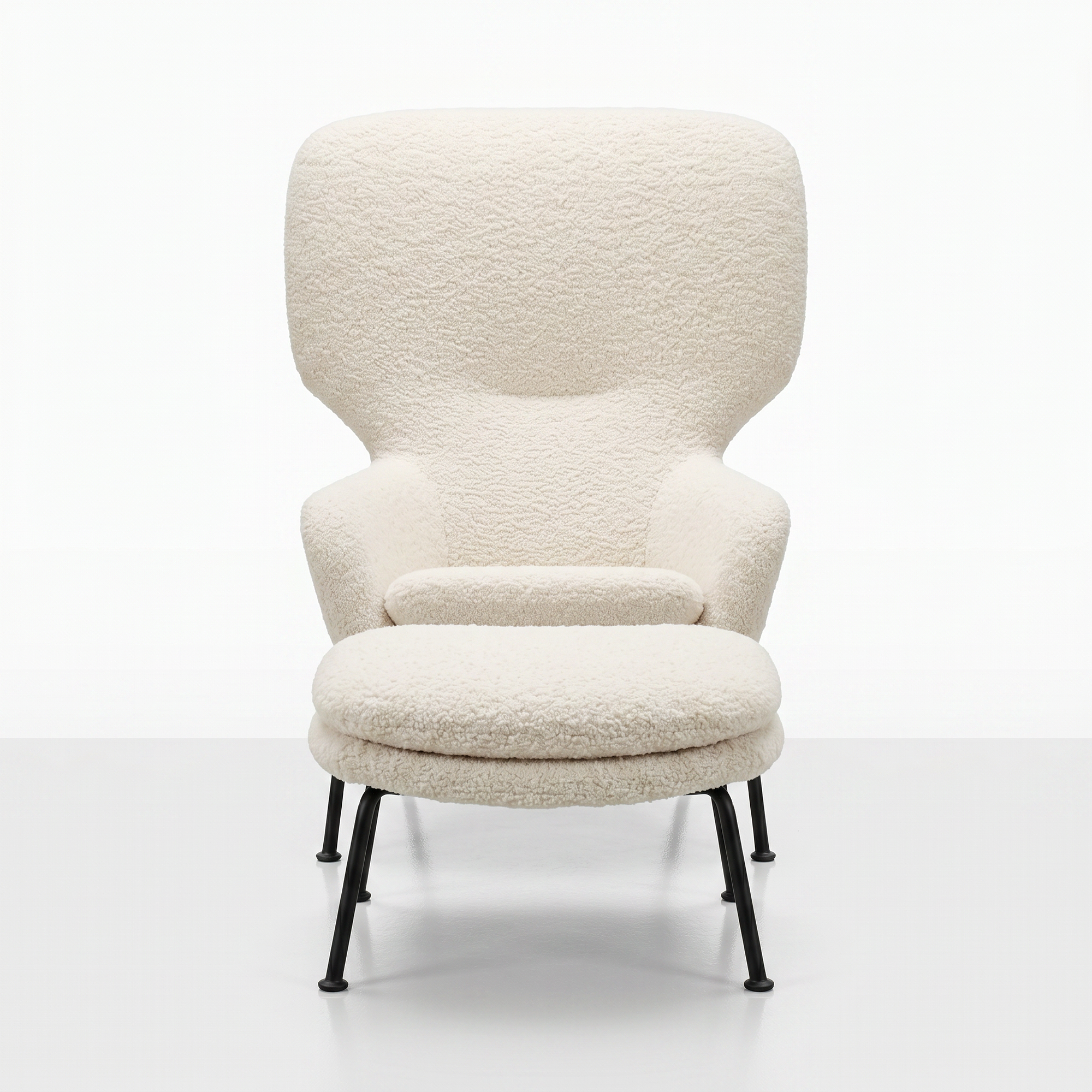 Sessel & Fußhocker Dublin Auckland Boucle 1