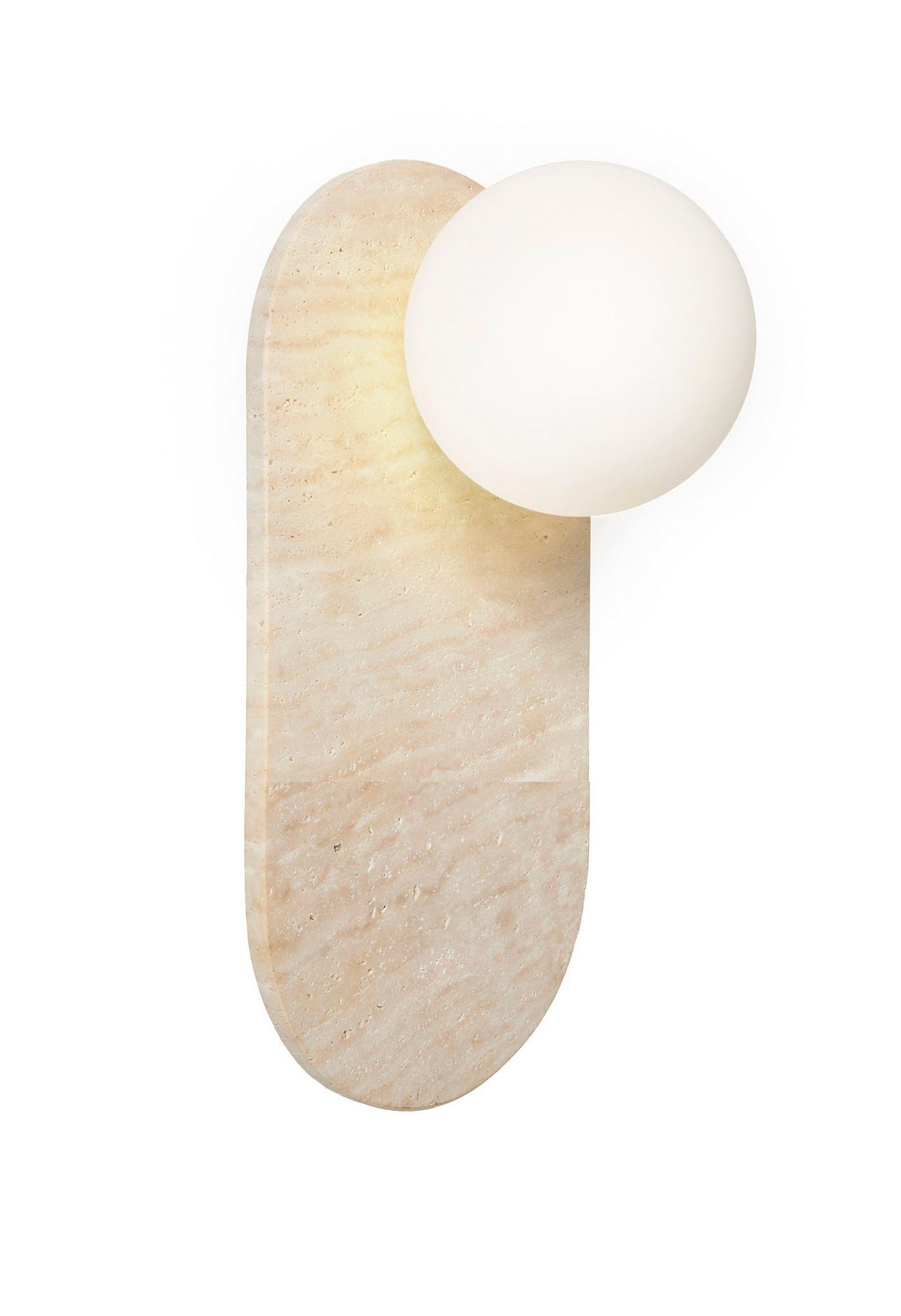 Tor Wall Lamp Travertine White 3