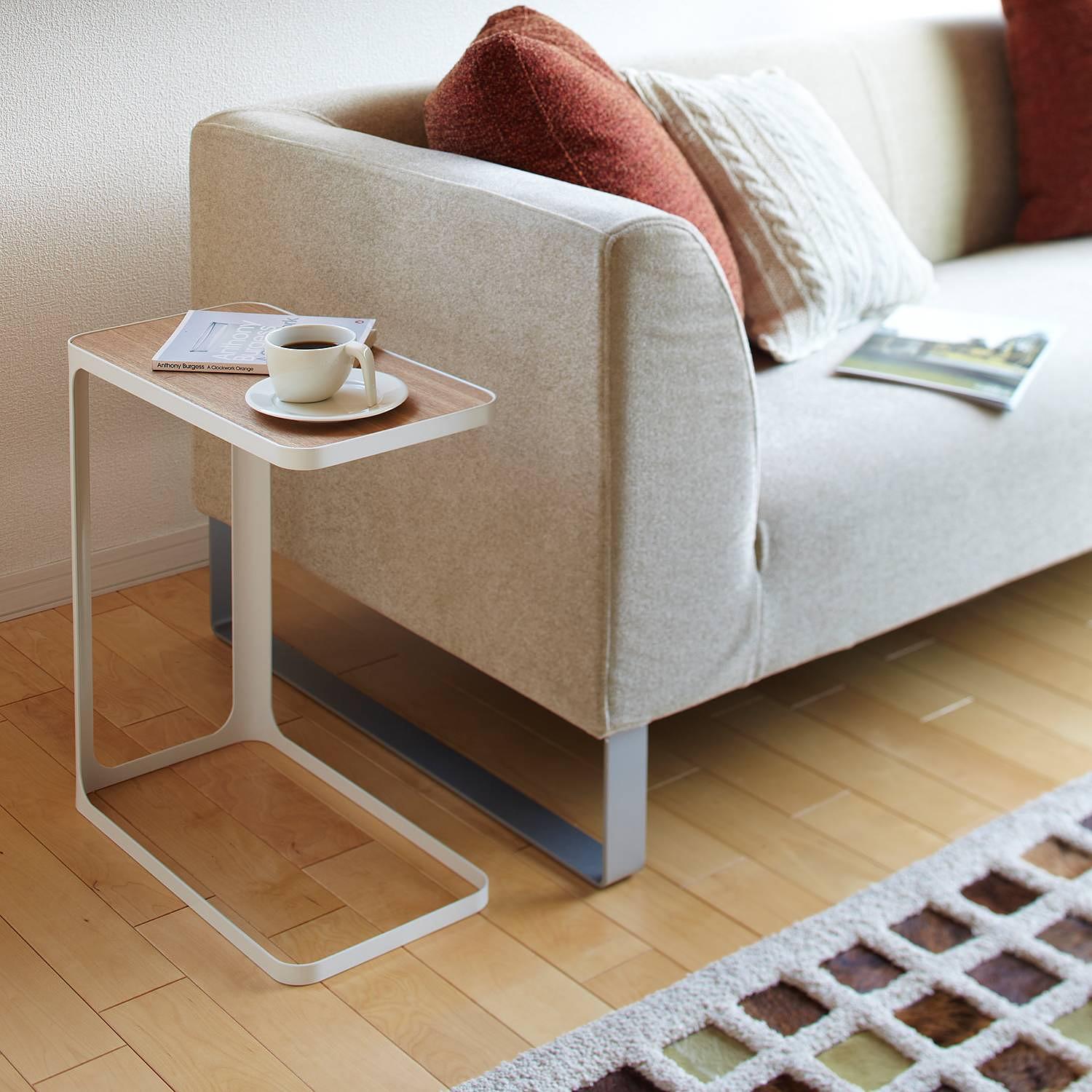 Frame Beistelltisch Esche Metall Weiß 2