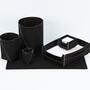 Papierkorb XL 100% Recyceltes Leder Schwarz 5