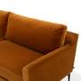 Astha Sofa 3-Sitzer Velour Matt Amber  6