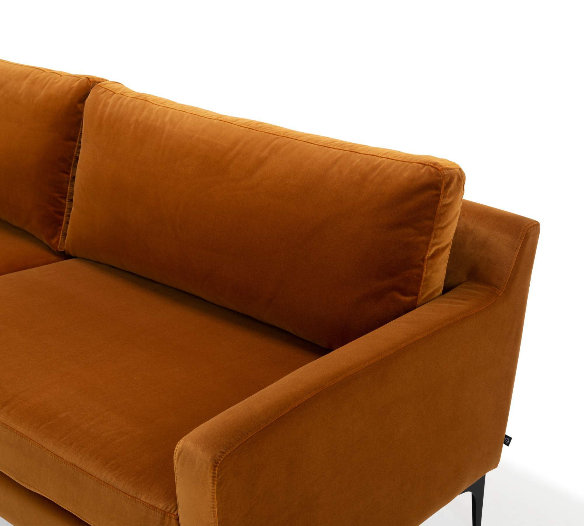Astha Sofa 3-Sitzer Velour Matt Amber  6