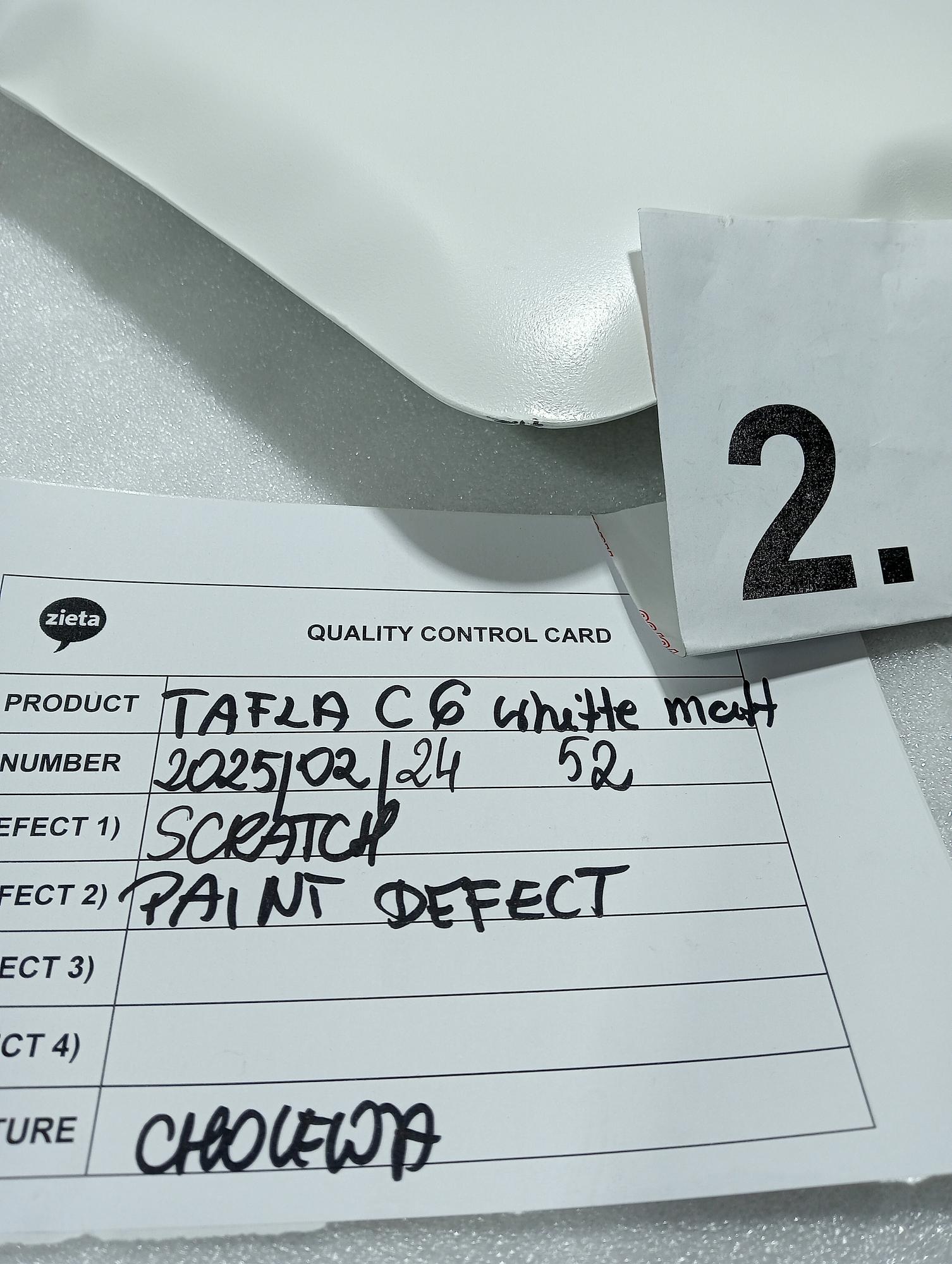 Table Mirror C6 Stainless Steel Candy White Matt 4