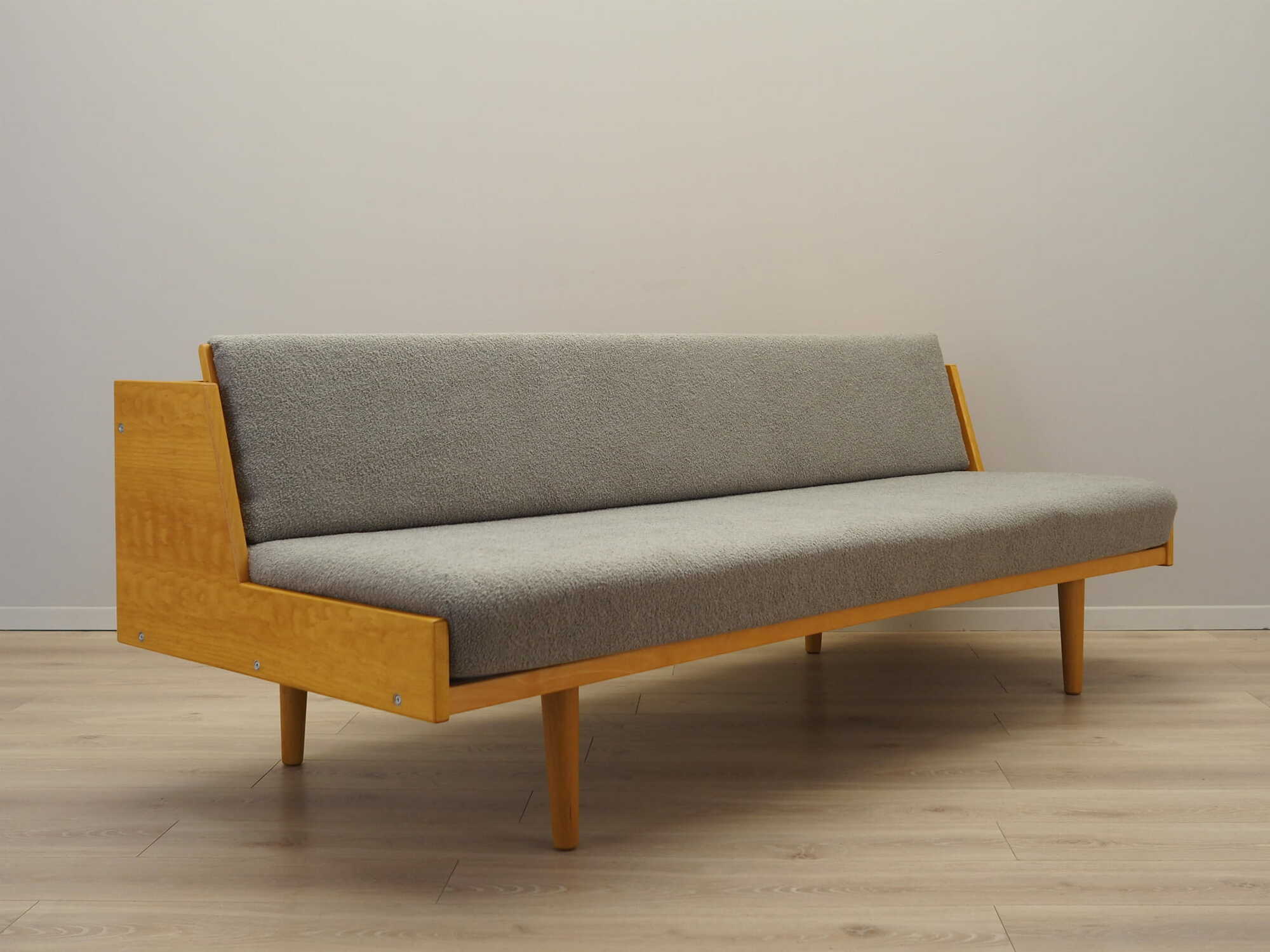 Sofa Textil Holz Grau 1960er Jahre 4