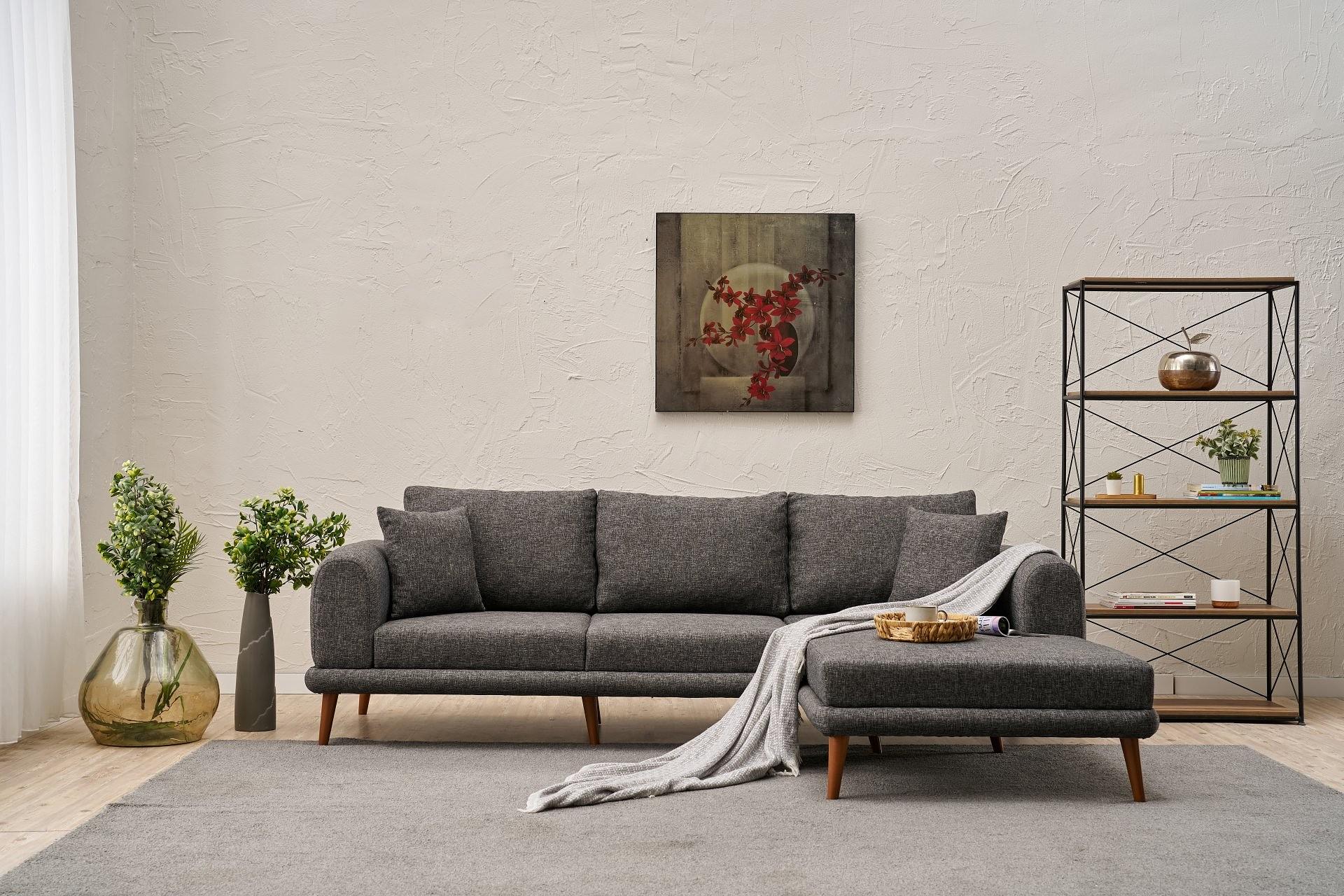 Seren Sofa Récamiere Rechts Anthrazit 1