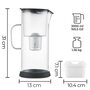 Wasserfilter Glas Kunststoff Transparent 2,7 Liter 5