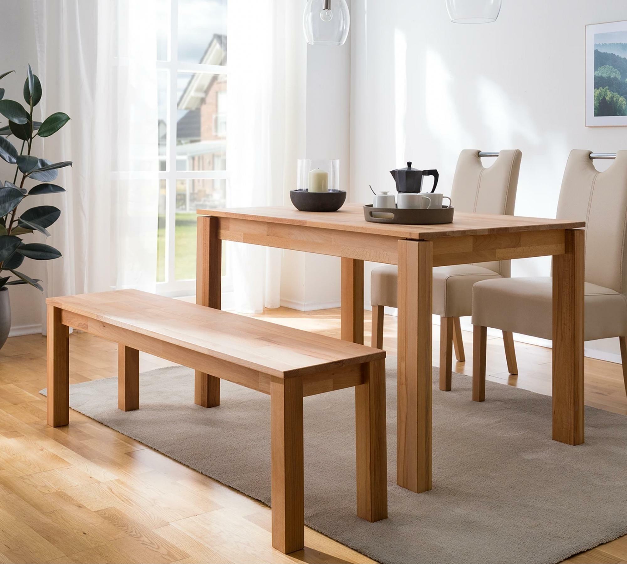Sitzbank aus Massivholz geölt 5