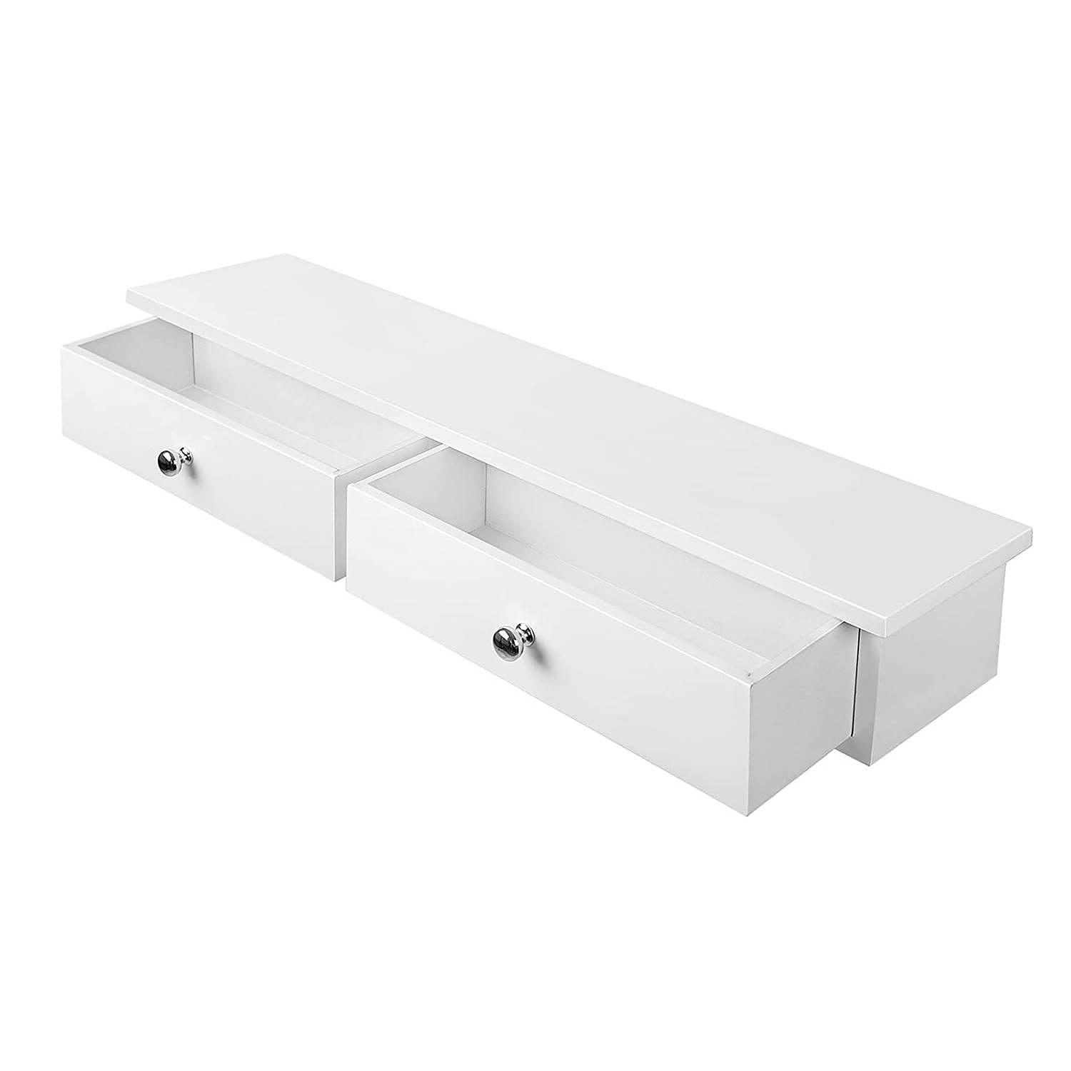 Wandschublade Neyland Weiß Silber 1