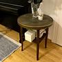 Vintage Beistelltisch Holz Messing 1920er Jahre 1
