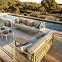 NOA Sofa Side Table Teak Wood Brown 3