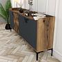 Venedik Sideboard Walnussbraun Anthrazit 3