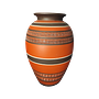 Modell 10 / 40 Vase Ilkra Edel Keramik Terrakotta 0