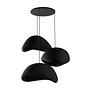 3-Flammig Wabi Sabi Stonefades Pendelleuchte Schwarz 1
