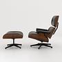 Eames Lounge Chair mit Ottoman Palisander Schwarz 0