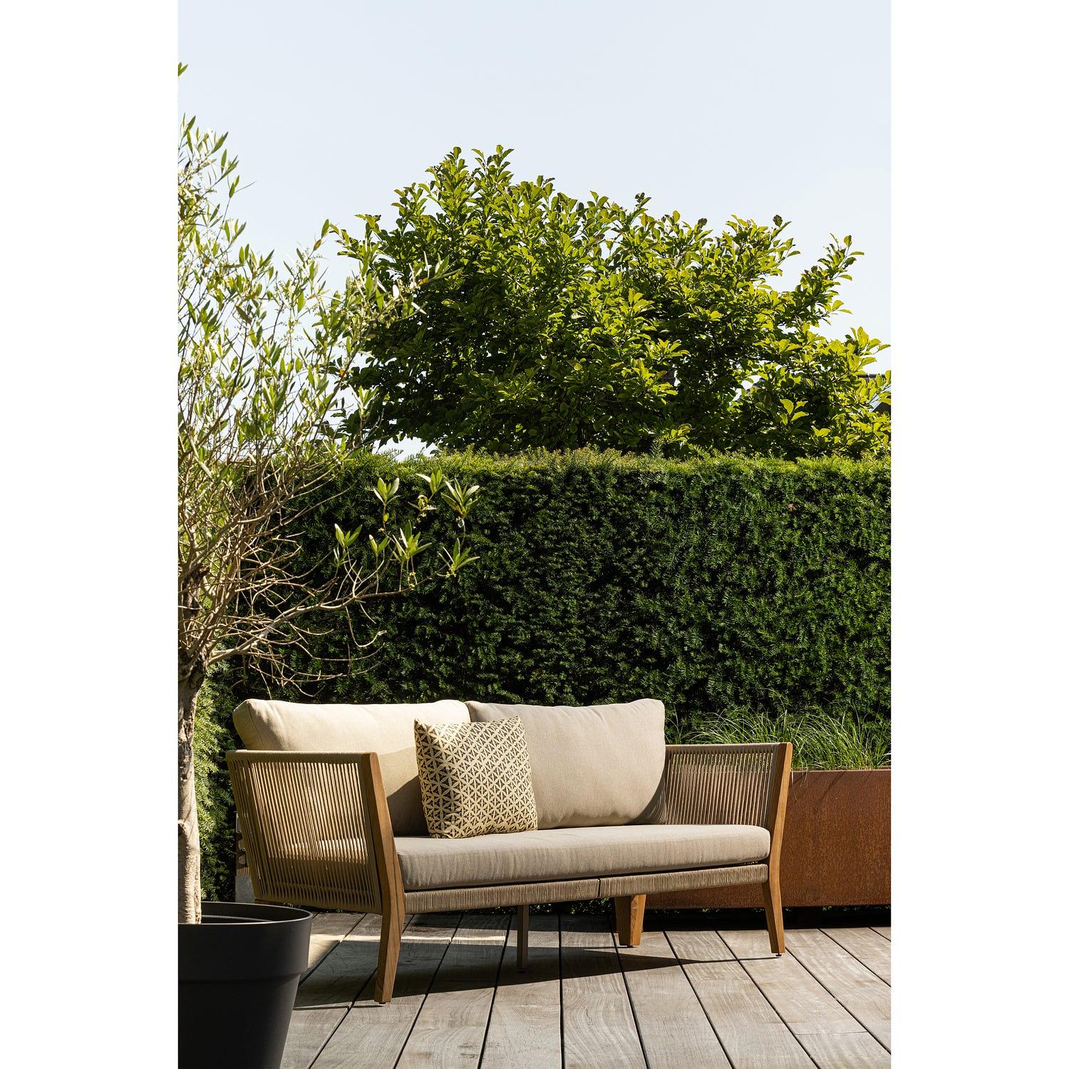 San Remo 3-Sitzer Gartensofa Teakholz Braun 2