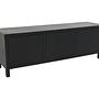 Sideboard Teakholzfurnier Schwarz 1