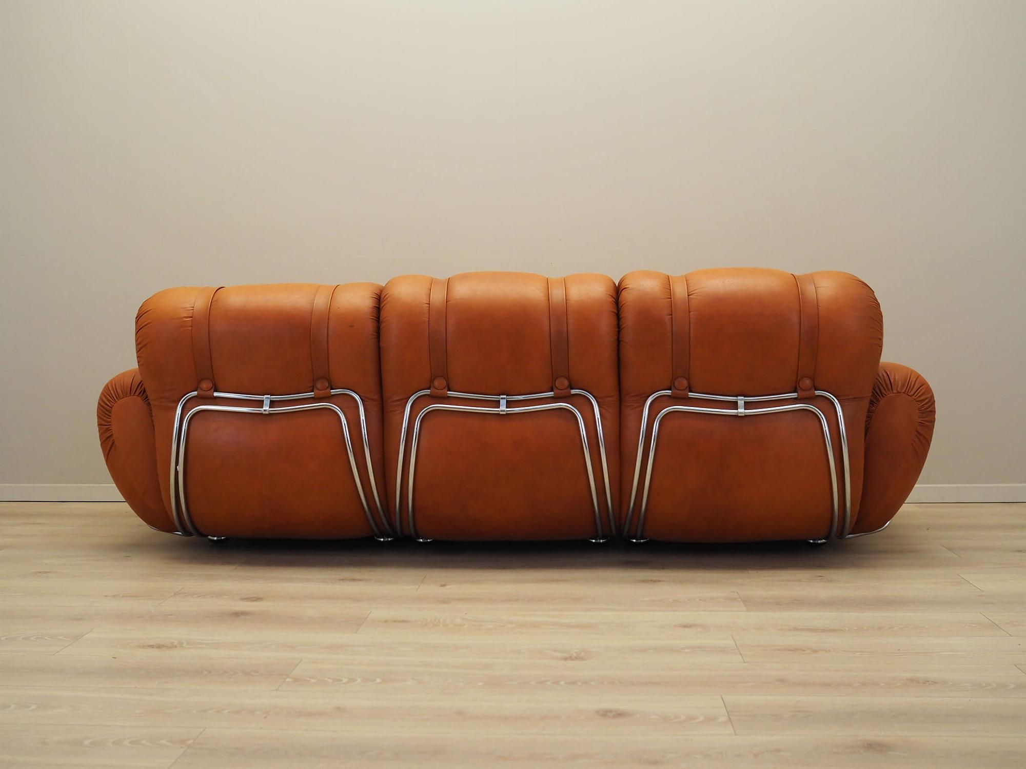 Space Age 3-Sitzer Sofa Orange 1960er Jahre 6