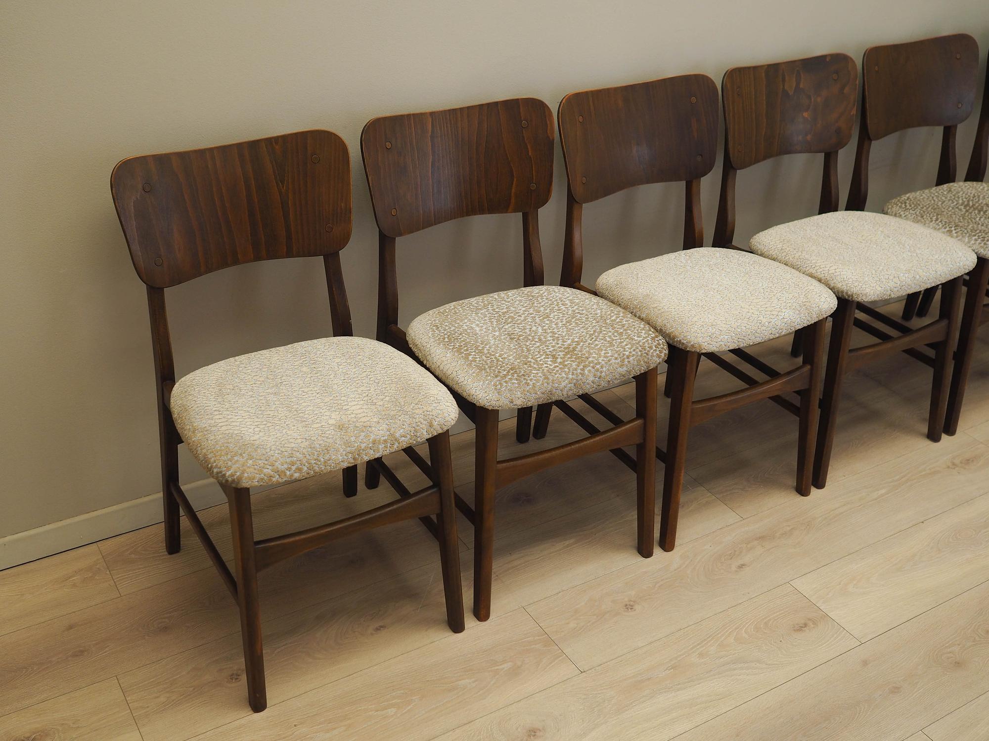6x Chair Set Brown 1960s 7