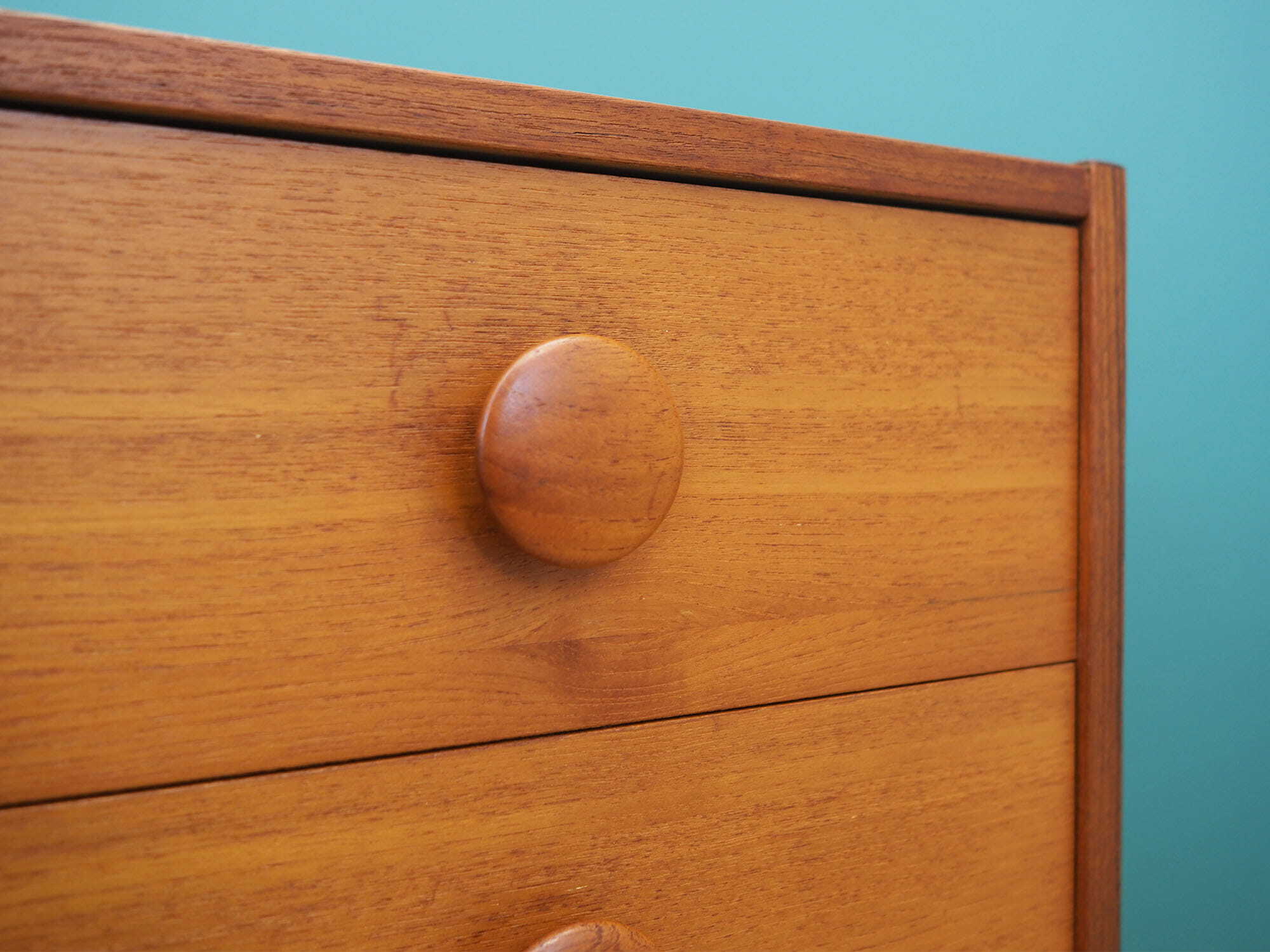 Vintage chest of drawers Teak wood Brown 1960s 7