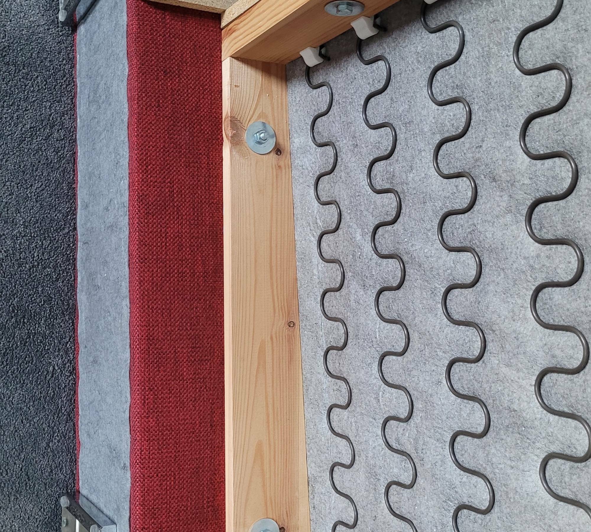 Sofa 2-Sitzer Stoff Rot  8