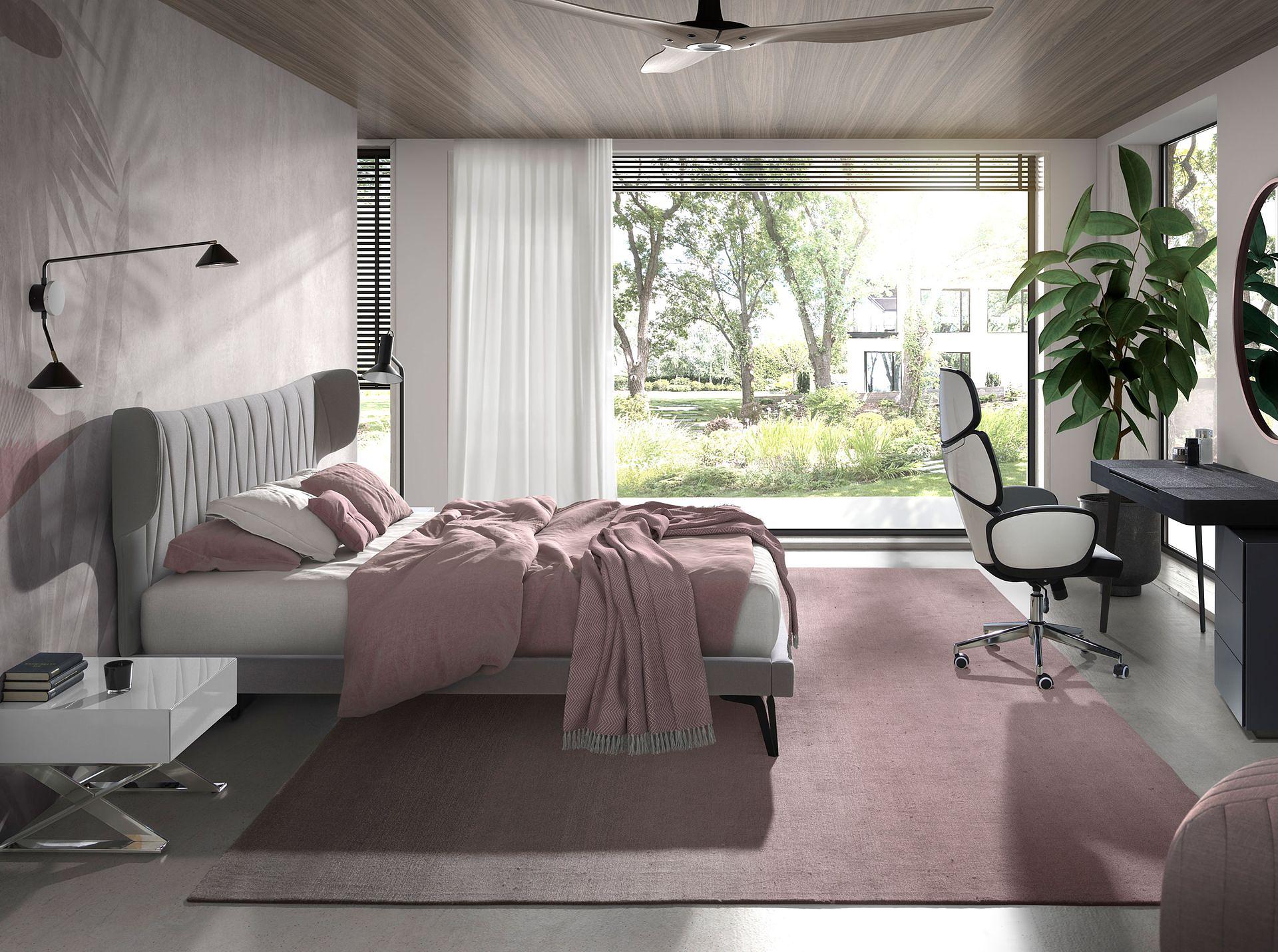 Hellgraues Stoffbett 7160 3