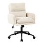 MUSUDA office chair textured fabric iron cream 0