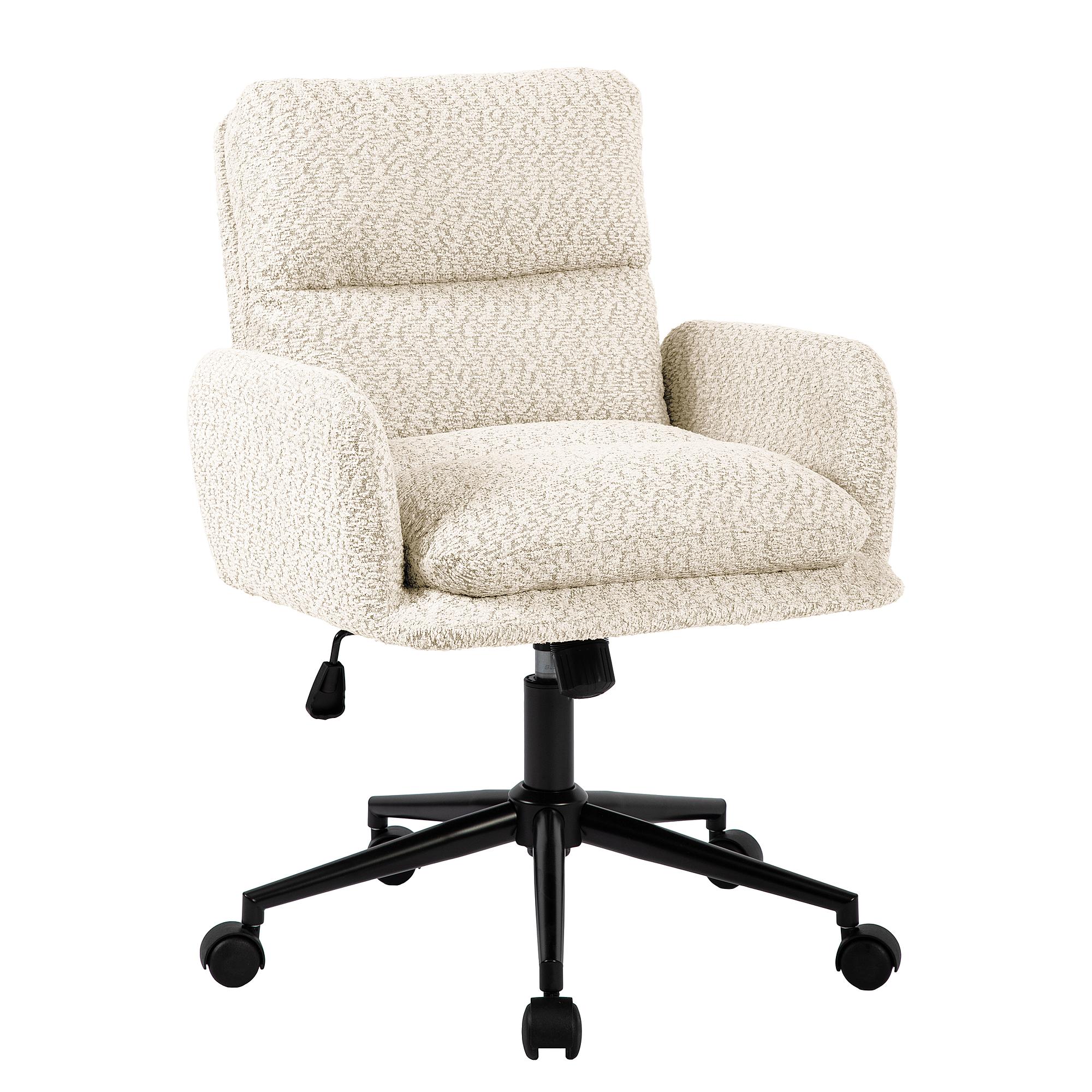 MUSUDA office chair textured fabric iron cream 0
