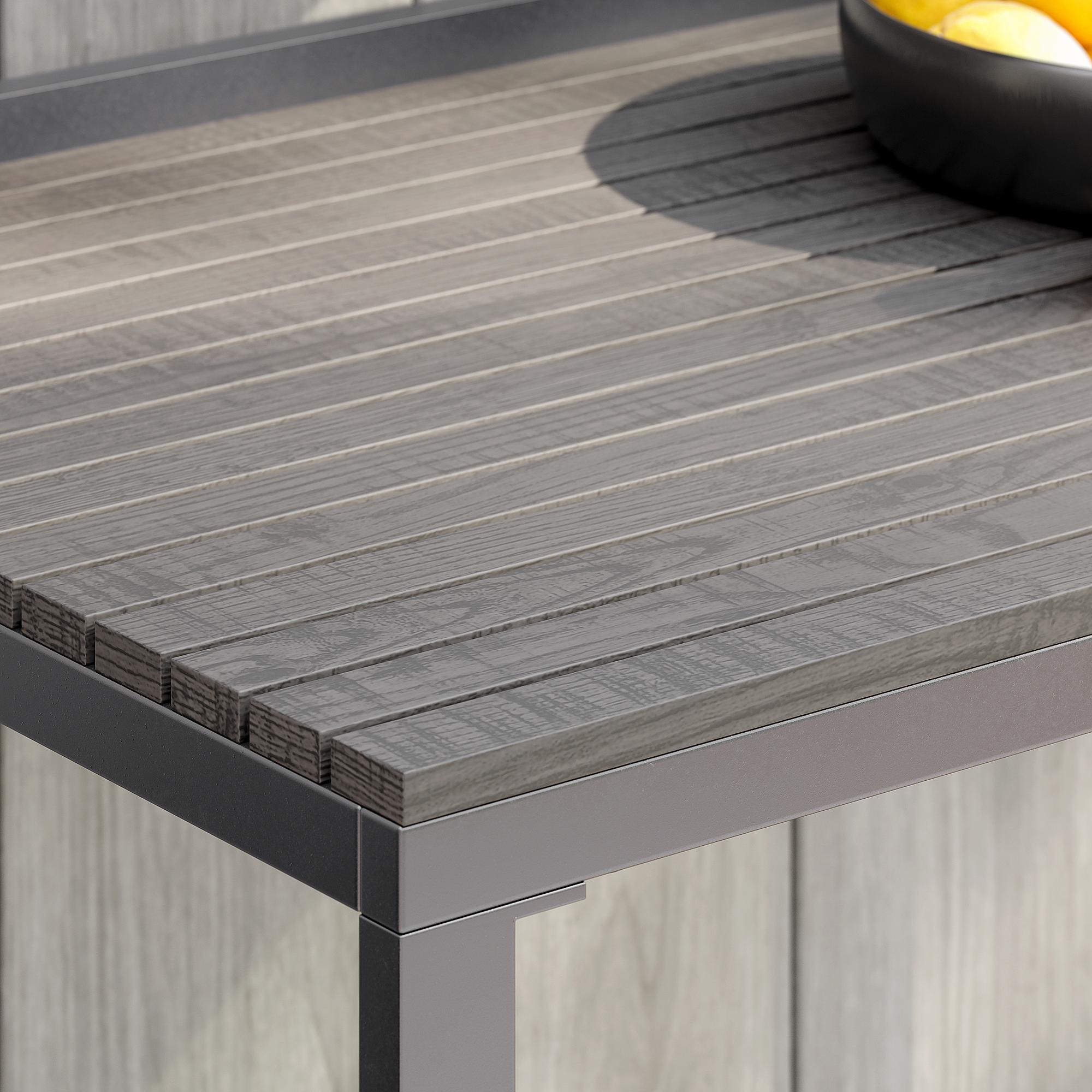 Portol Garden Kitchen Table Aluminium Plastic Black 3