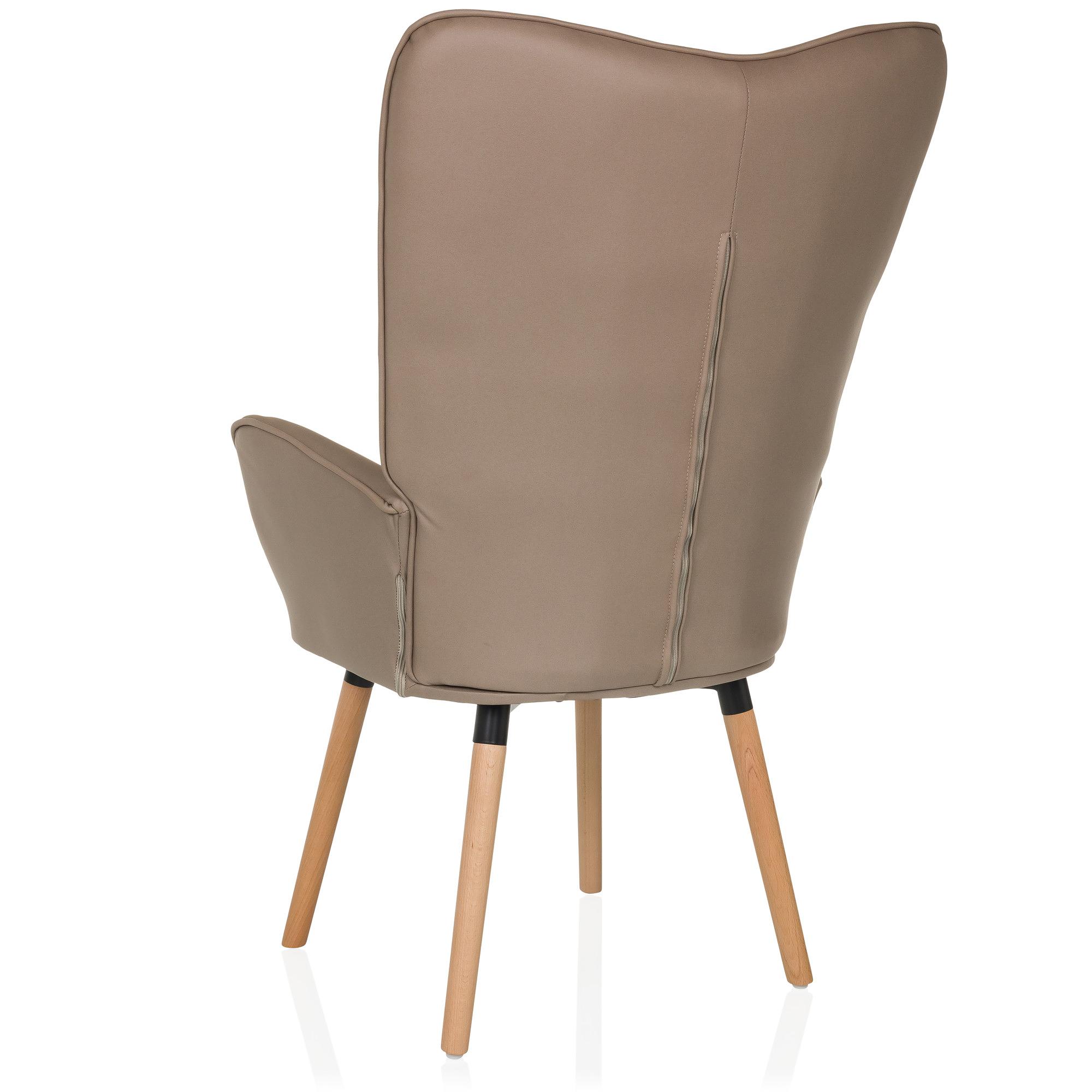 HAVENIO I Armchair Fabric Velvet Brown 8