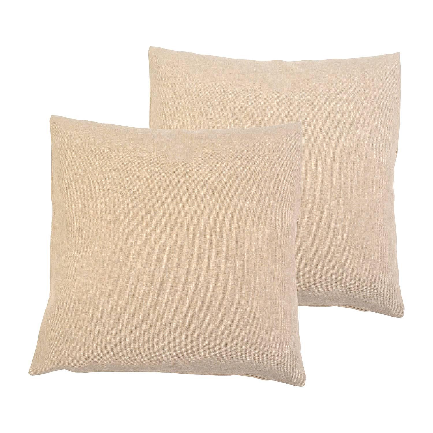 2x Milano Kissenbezug Kunstfaser Beige 50 x 50 cm 0