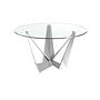Round dining table Glass Chrome Silver Ø 150cm 0