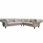 Großes Ecksofa in Chesterfield-Optik 0