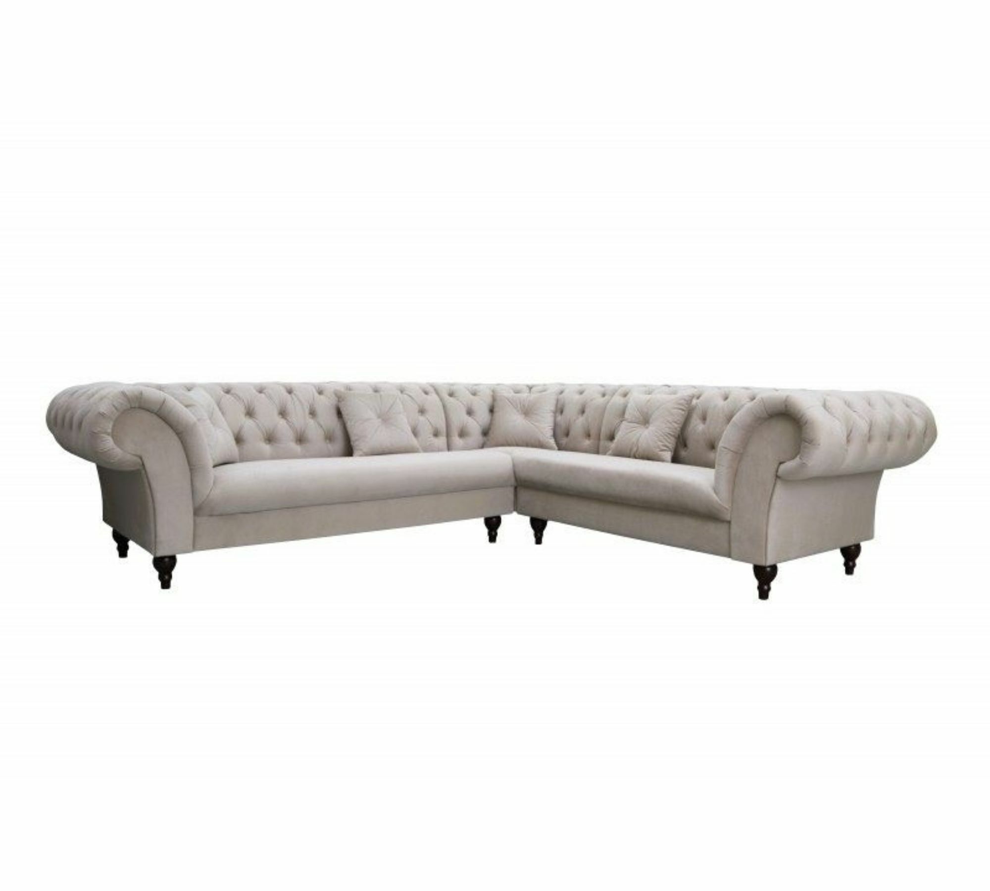 Großes Ecksofa in Chesterfield-Optik 0