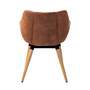 Armlehnstuhl Massivholz Vintage Cognac 3