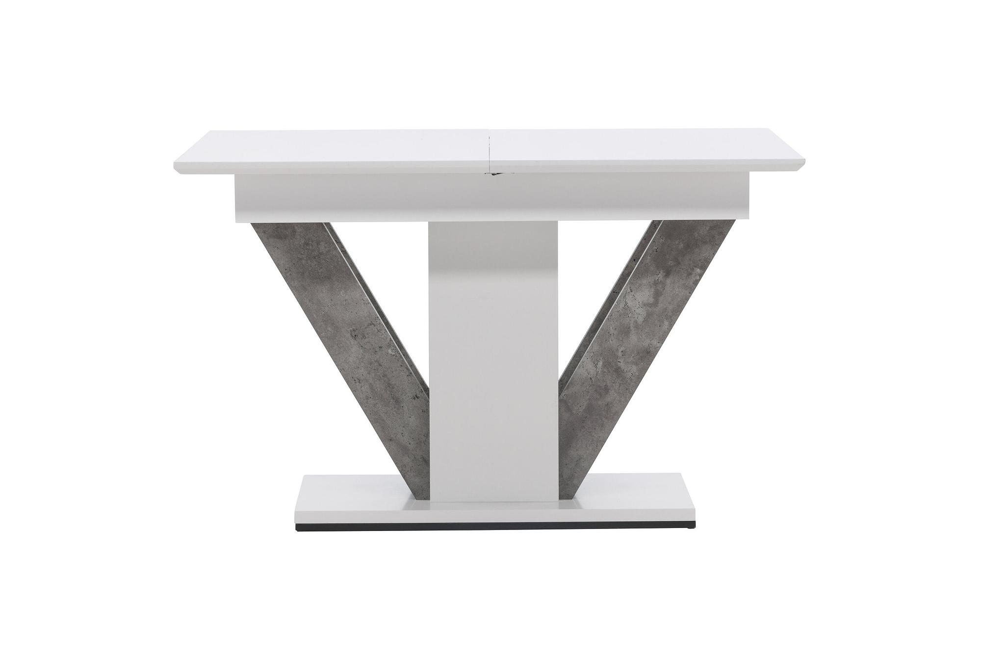 Disa  Dining table  MDF White/Grey 120/160×80 6